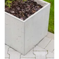 Zdjęcie 90x45x45 cm CT - Donica betonowa w kształcie prostokąta (szara)
