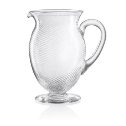 Zdjęcie Elegancki przezroczysty dzbanek na wodę ze szkła Murano