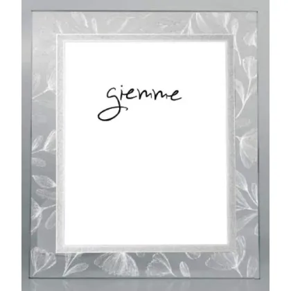 Picture Photo frame 20x25 cm, silver with a subtle flower motif