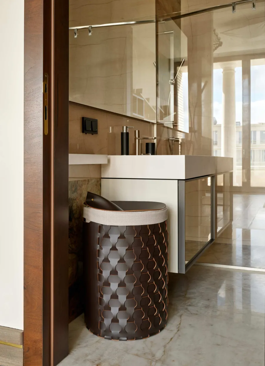 obrazek 2 Wysoka torba tekstylna Ø40xH57 cm do kosza