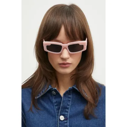 Zdjęcie Fiorucci okulary przeciwsłoneczne Rectangular Wing damskie kolor różowy U01FPASU134AC03PN02