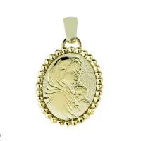 Picture Madonna and Child medallion 18x15mm