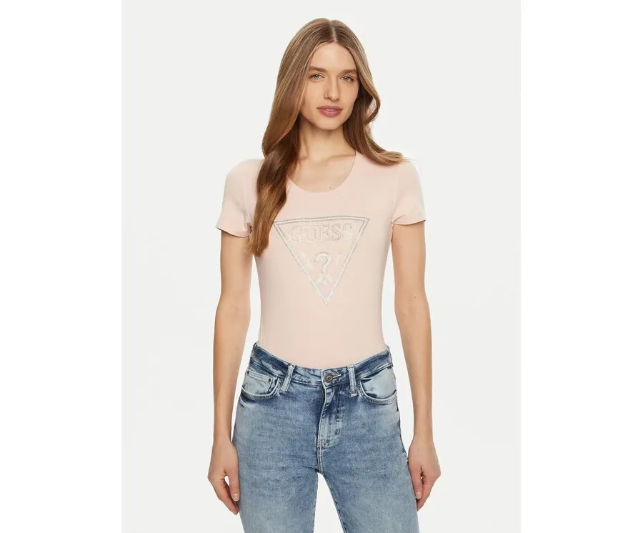 obrazek 1 Guess T-Shirt W5RI11 J1314 Różowy Regular Fit