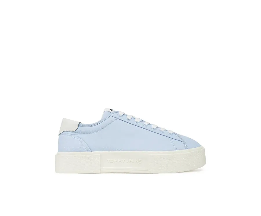obrazek 1 Tommy Jeans Sneakersy Tjw Flatform Canvas Sneaker EN0EN02792 Błękitny