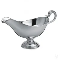 Picture Beautiful, stylish silver sauce boat - Zaramella Argenti