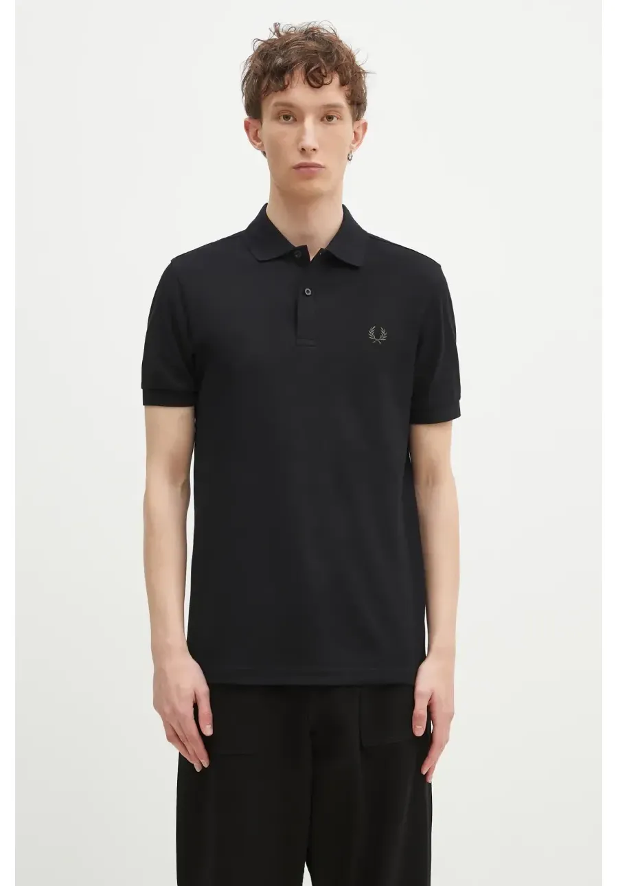 obrazek 1 Fred Perry polo bawełniane kolor czarny z aplikacją M6000.Y43
