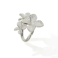 Zdjęcie Luksusowy pierścionek Srebro rodowane Białe cyrkonie