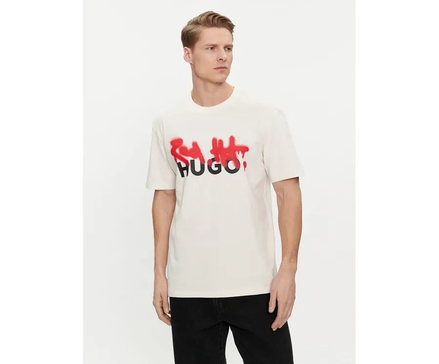 obrazek 1 Hugo T-Shirt Dinricko 50508513 Biały Relaxed Fit HUGO