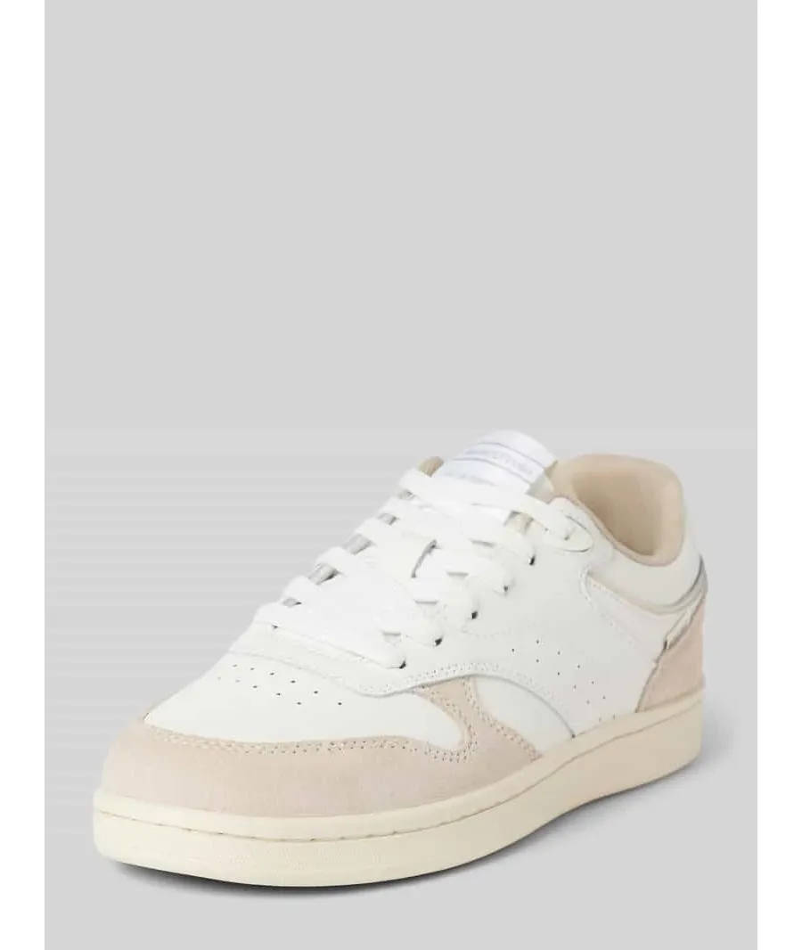 obrazek 1 Sneakersy niskie z detalami z zamszu