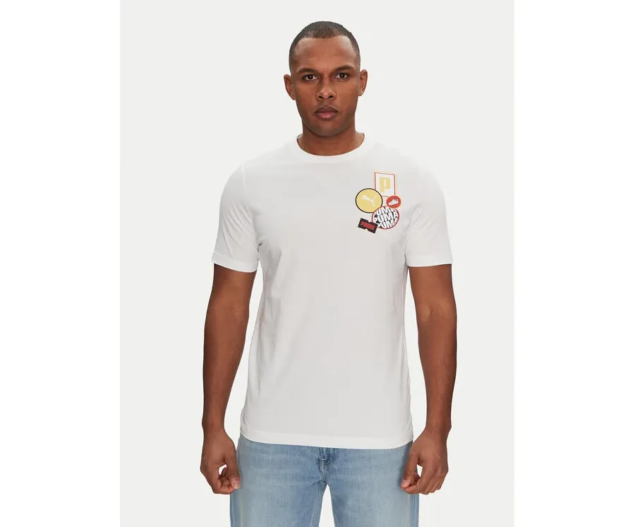 obrazek 1 Puma T-Shirt Graphics Icon 684829 Biały Regular Fit
