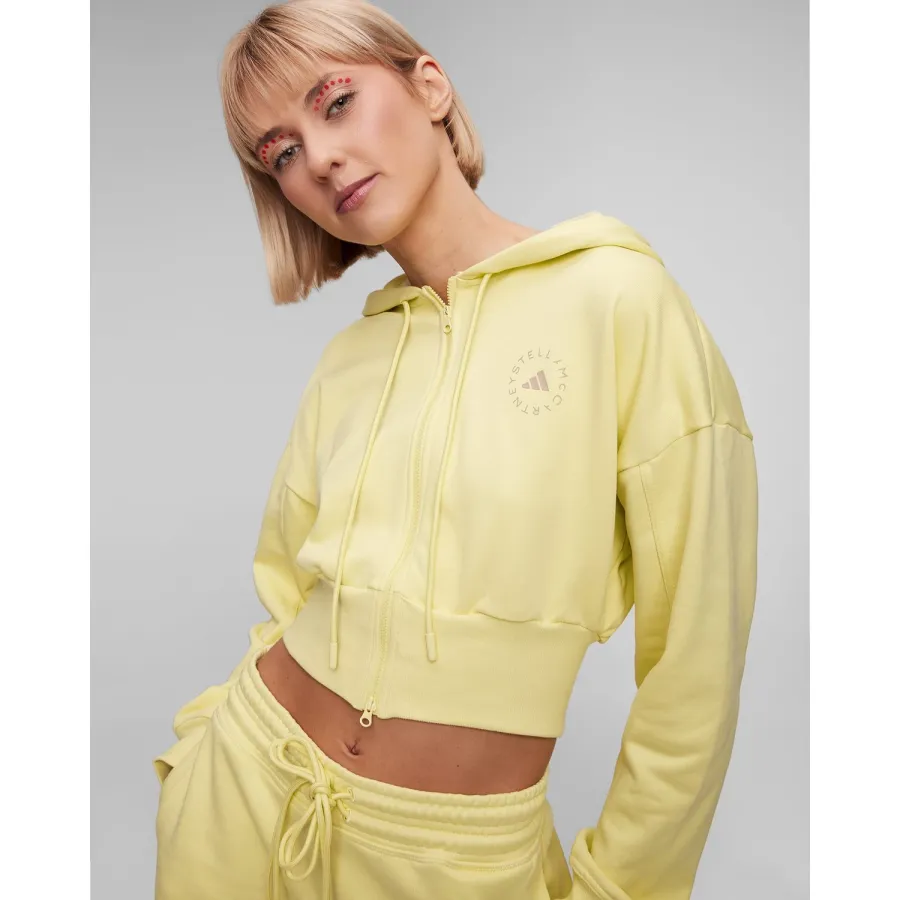 obrazek 1 Żółta Bluza Damska Adidas By Stella Mccartney Asmc Crop Hoodie Adidas by Stella McCartney