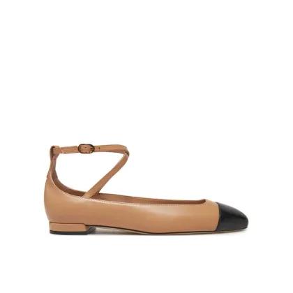 Zdjęcie Stuart Weitzman Baleriny Eden Atrap Flat SJ720 Beżowy