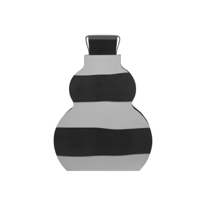 Zdjęcie Stylowy wazon Otto 9x33xH45 cm w poziome pasy w kolorze szarym i czarnym