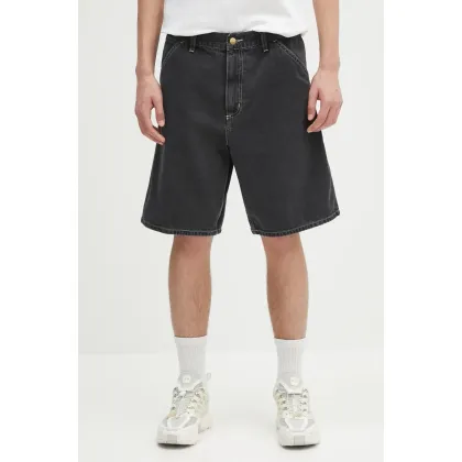 Zdjęcie Carhartt WIP szorty jeansowe bawełniane Simple Short męskie kolor czarny I033333.8960