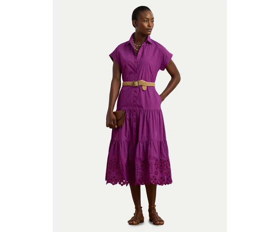 obrazek 1 LAUREN RALPH LAUREN Sukienka koszulowa 200970821001 Fioletowy Regular Fit
