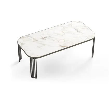 Zdjęcie Oryginalny stół jadalniany z blatem z marmuru lub laminatu