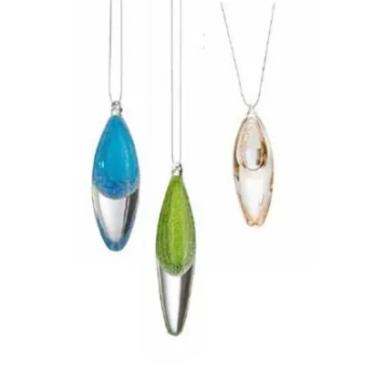 Zdjęcie Włoska lampa-punkt świetlny ze złotą kroplą ze szkła Murano - Il Paralume Marina