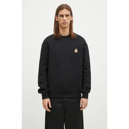 Zdjęcie Maison Kitsuné bluza bawełniana Speedy Fox Patch męska kolor czarny z aplikacją MM00313KM0307