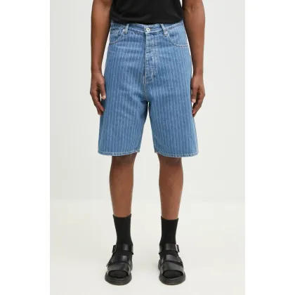 Zdjęcie Drôle de Monsieur szorty jeansowe Le Short Baggy Rayures męskie kolor niebieski G-BS147-CO179-LBE