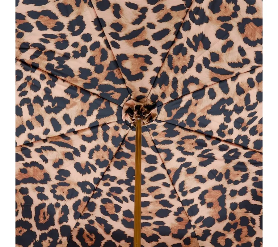 obrazek 4 Wyjątkowy czerwony parasol damski zdobiony wzorem skóry leoparda - Pasotti
