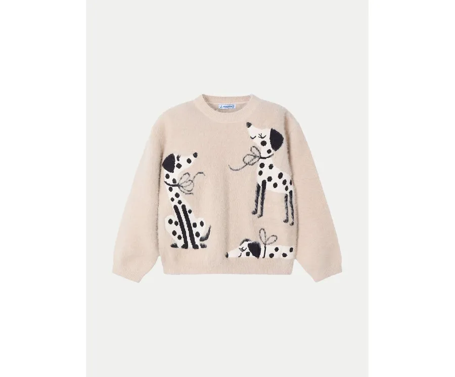 obrazek 1 Mayoral Sweter 4356 Beżowy Regular Fit