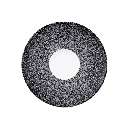 Zdjęcie Stylowy mały spodek 13,5 cm zdobiony czarnym ornamentem - Seltmann Weiden