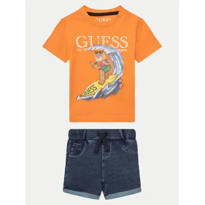 Zdjęcie Guess Komplet t-shirt i spodenki I5GG15 K8HM4 Pomarańczowy Regular Fit