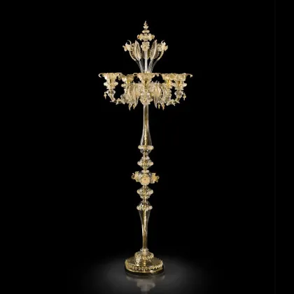 Zdjęcie Ekskluzywna lampa podłogowa ze szkła murano