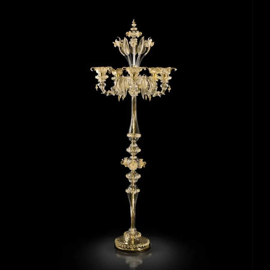 obrazek 1 Ekskluzywna lampa podłogowa ze szkła murano