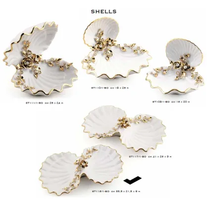 Zdjęcie Elitarna podwójna muszla ze złotymi kwiatami - Bruno Costenaro