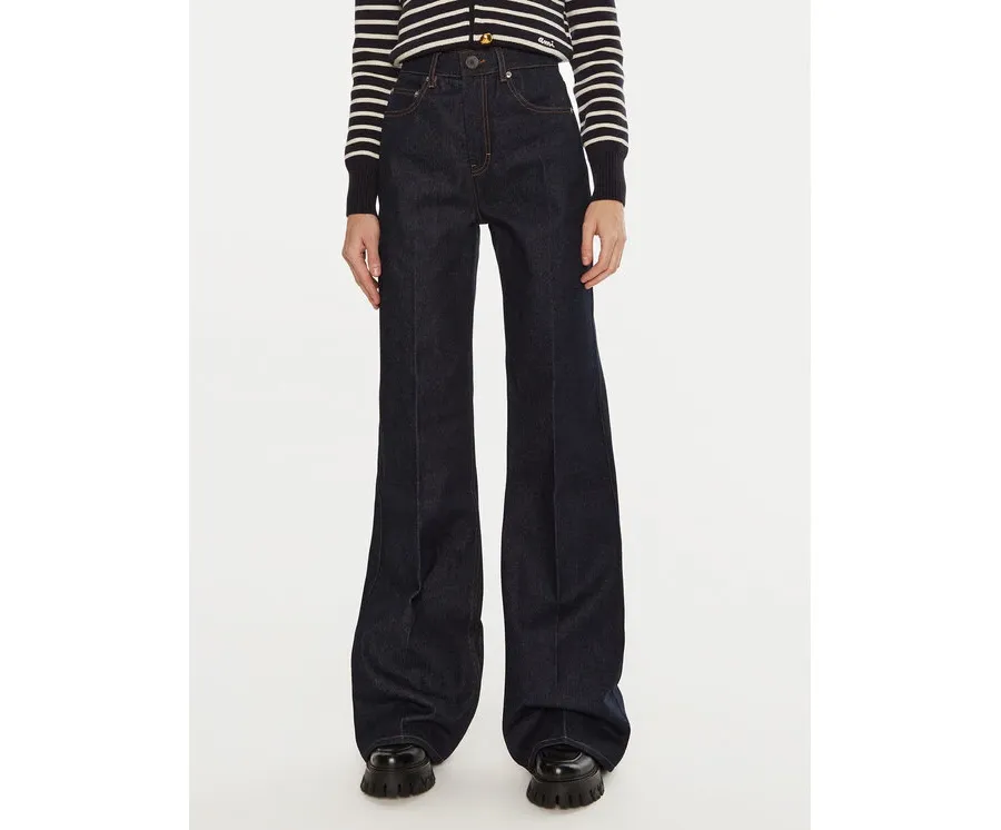 obrazek 1 AMI PARIS Jeansy FTR420DE0011 Granatowy Flare Fit