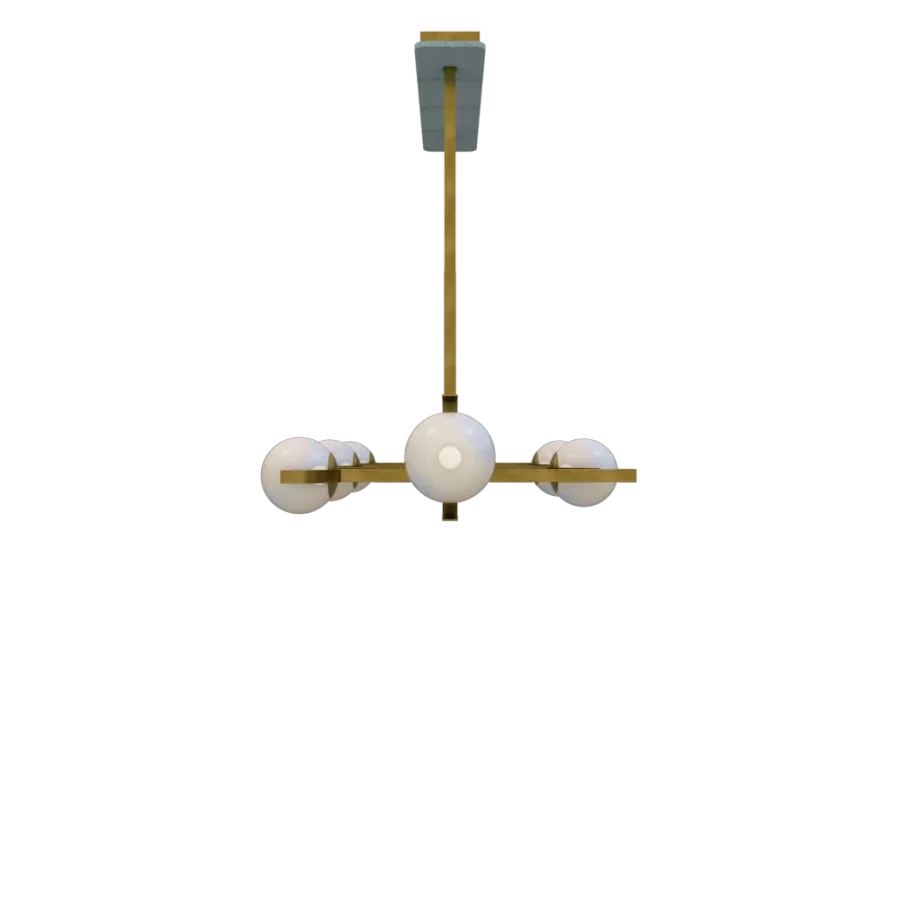 obrazek 2 7-punktowa pozioma lampa wisząca H.80xL.155xP.59 cm