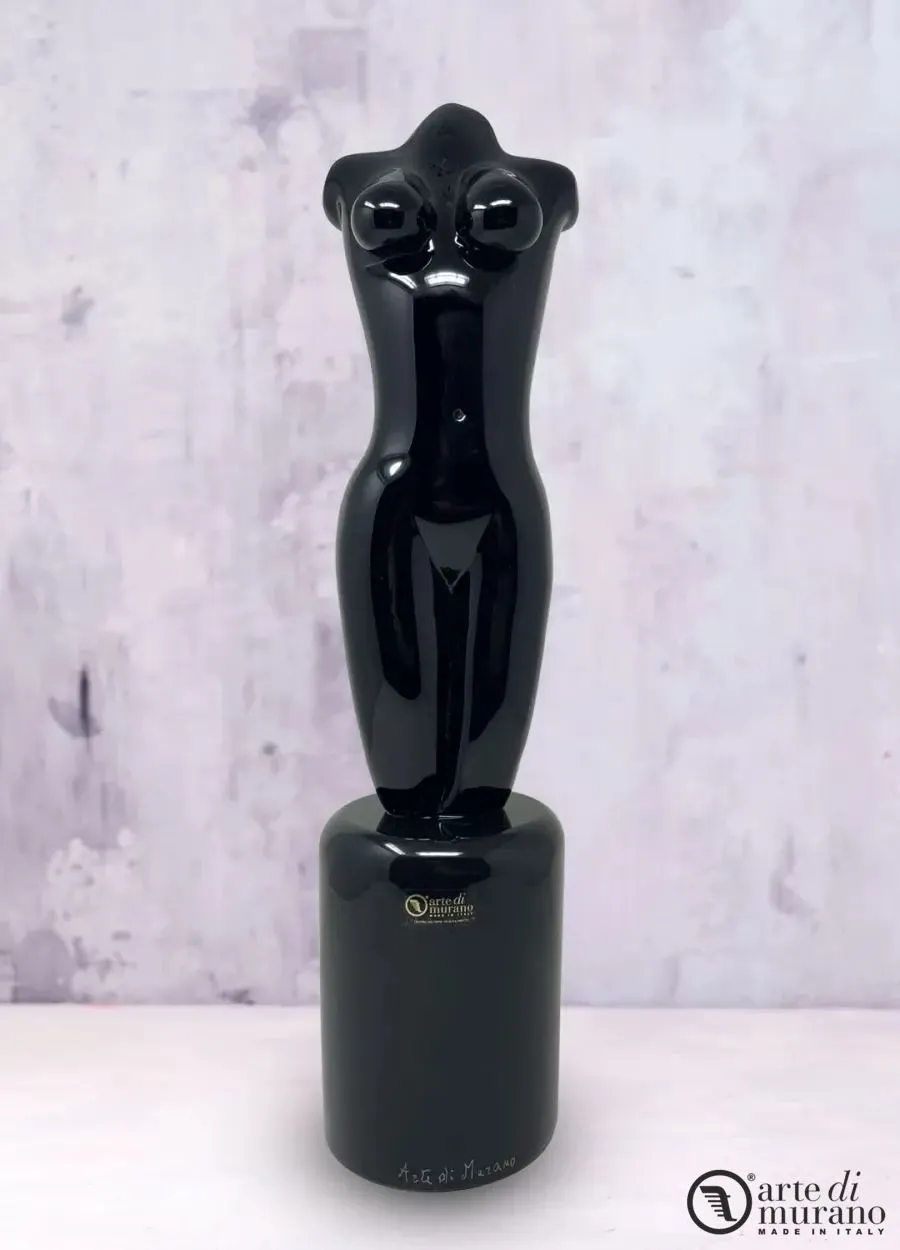 obrazek 1 Popiersie czarnej kobiety ze szkła Murano - elegancka rzeźba