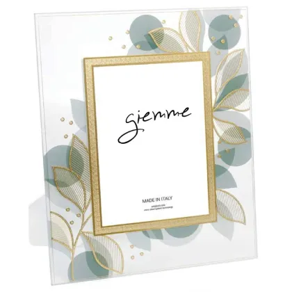 Picture Exclusive gold photo frame 13x18 cm decorated with stylized plants