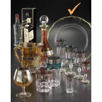 Zdjęcie Taca ze szkła malowana złotem