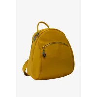 Picture Elegant yellow backpack made of Italian leather - Terrida