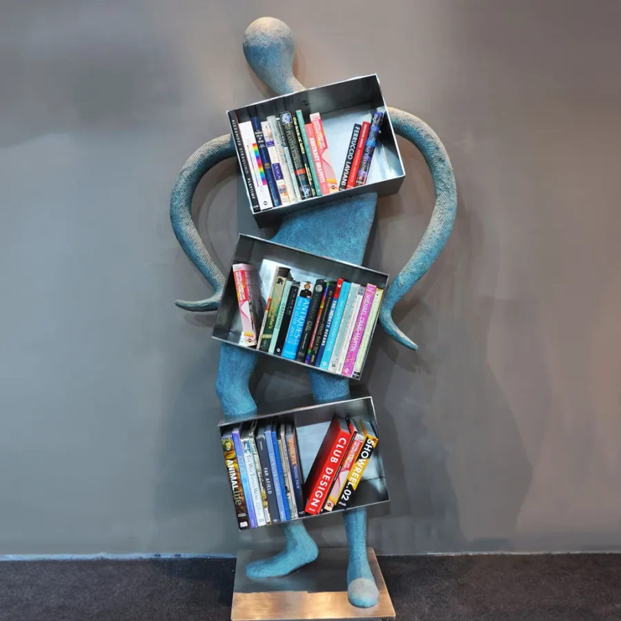 obrazek 3 THUMAK BOOKSHELF – Unikalna rzeźbiona półka na książki do wnętrz