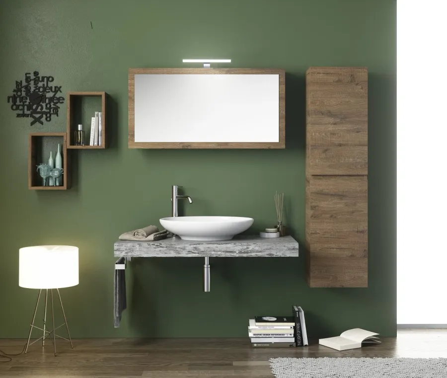 obrazek 1 Wyszukany zestaw mebli do małej łazienki - Proteo Arredo Bagno