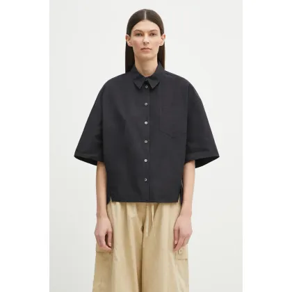 Zdjęcie Kenzo koszula bawełniana damska kolor czarny relaxed z kołnierzykiem klasycznym FF52CH2589LB.99