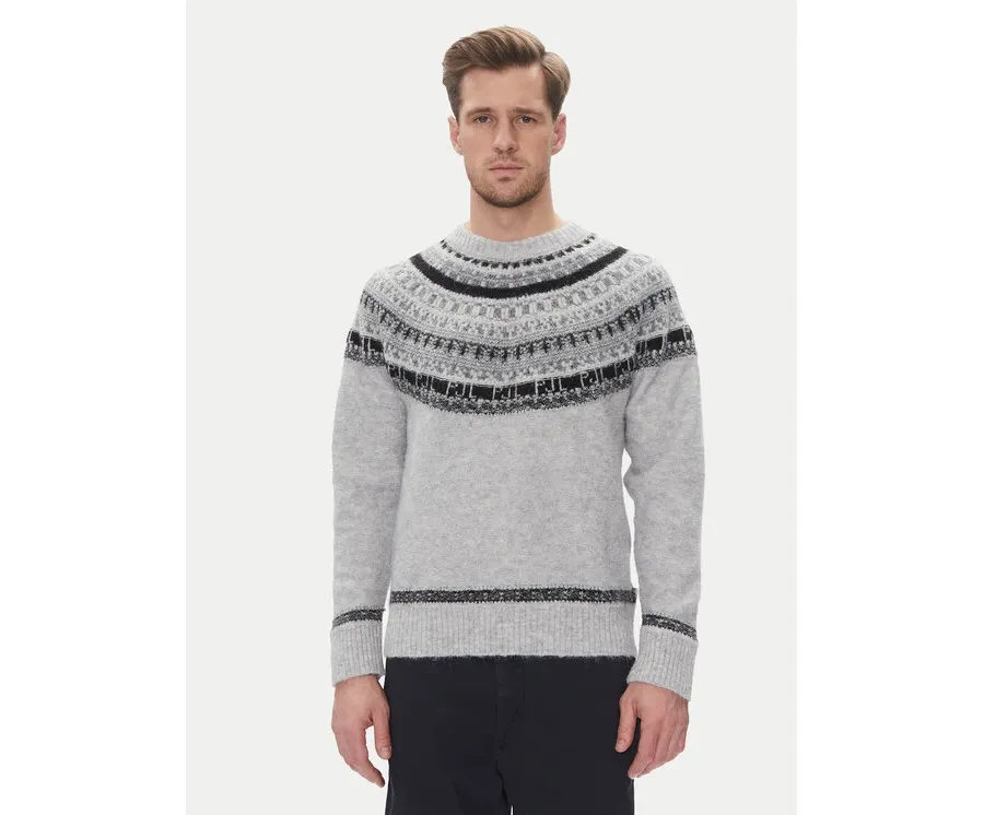 obrazek 1 Pepe Jeans Sweter Fairisle PM702504 Szary Regular Fit