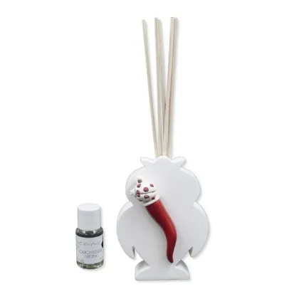 Picture Stylish diffuser in the shape of an owl decorated with a ladybug and black orchid perfume 15 ml