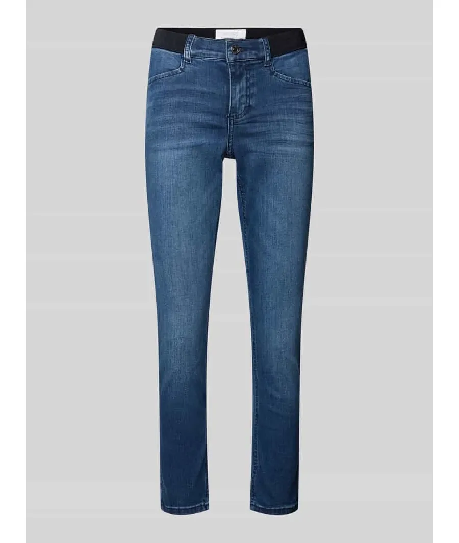 obrazek 1 Jeansy o kroju slim fit i dł. 7/8 zelastycznym basem model ‘ORNELLA SPORTY’