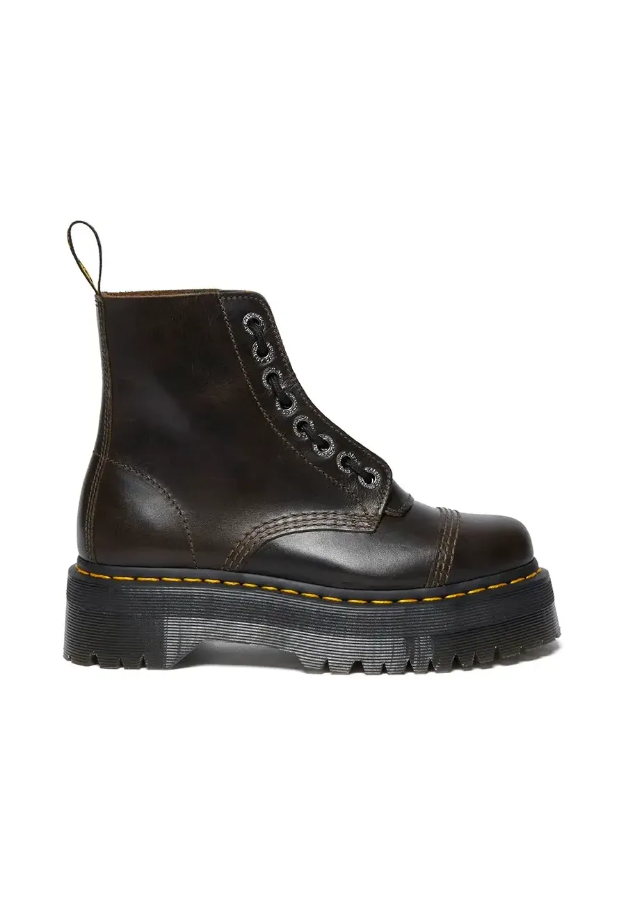 obrazek 1 Dr. Martens workery skórzane Sinclair damskie kolor brązowy na platformie DM31993302