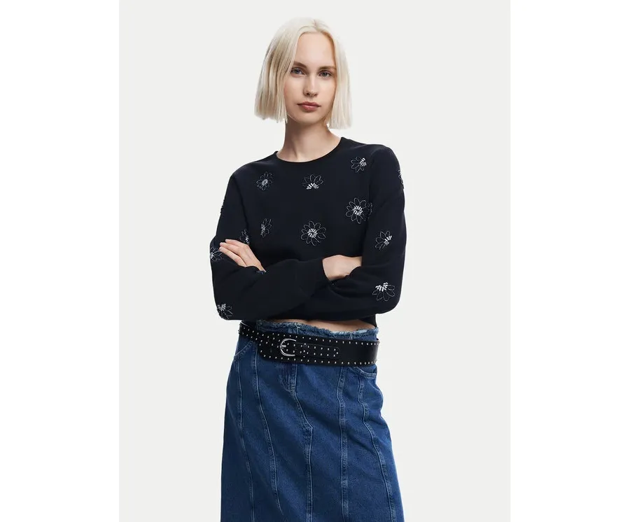obrazek 1 Desigual Bluza Joya 24WWSK32 Czarny Regular Fit