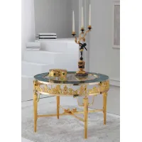Zdjęcie Fantastyczny stolik kawowy ze złotymi zdobieniami
