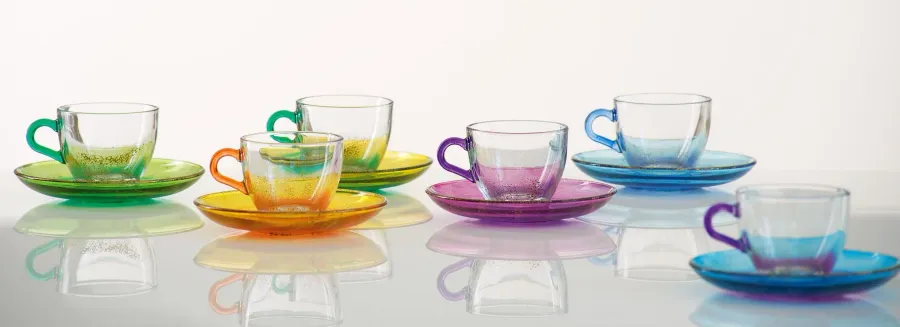 obrazek 1 Filiżanki do kawy ze spodkiem Shade Arcobaleno - 6 sztuk