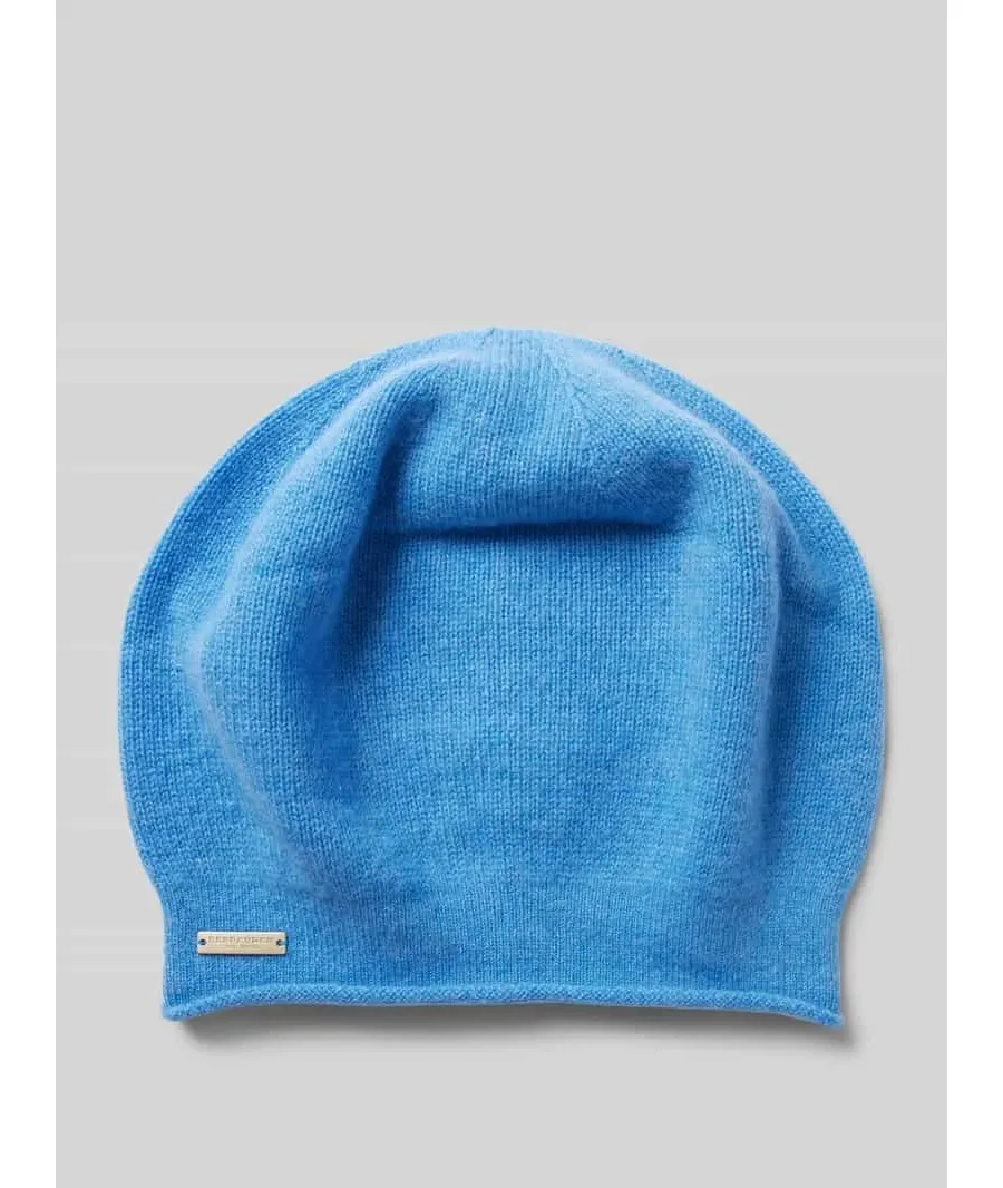 obrazek 1 Czapka beanie z czystego kaszmiru z detalem z logo