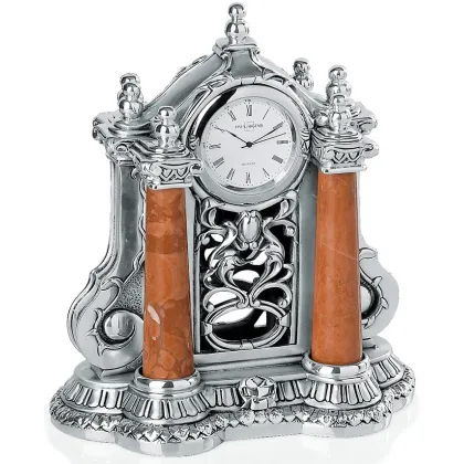 Picture Red marble - decorative clock