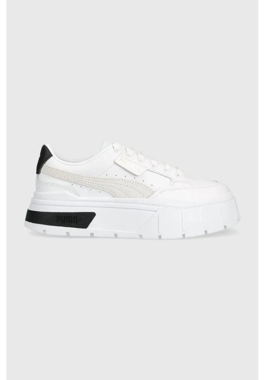 obrazek 1 Puma sneakersy skórzane  Mayze Stack Wns kolor biały 384363