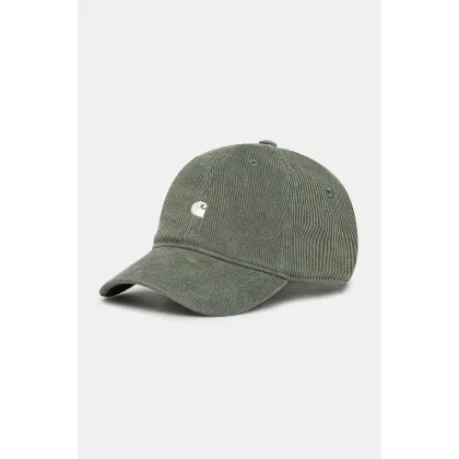 Zdjęcie Carhartt WIP czapka bawełniana I028955 Harlem Cap kolor zielony gładka